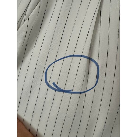 Reserved Clothing Pinstripe Wide Leg Pleated High Rise Trouser Pants Women’s Med - Picture 6 of 7